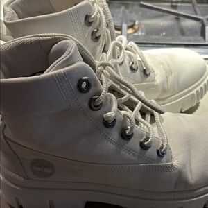 Timberland Women's White Combat Boots